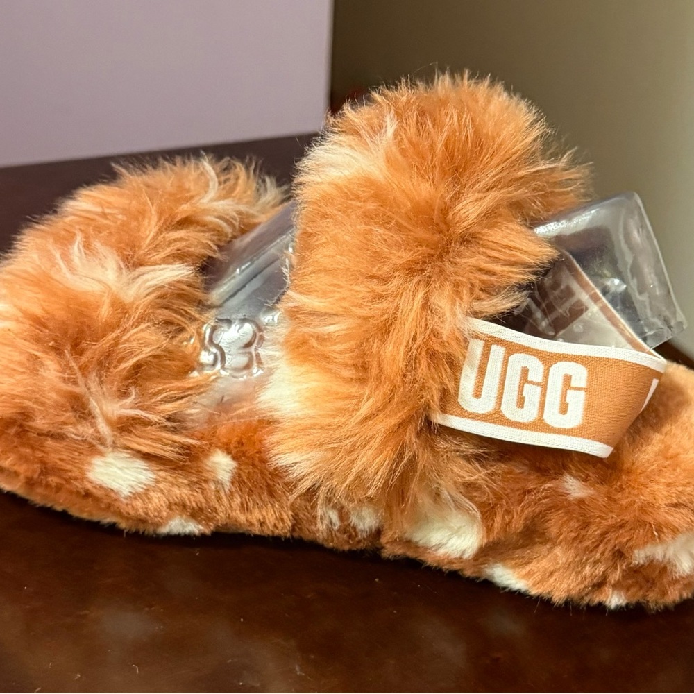 UGG Fuzzy Brown Slippers